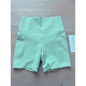 Athleta Salutation Stash High Rise 5” Women's Shorts XXS Brand New Green